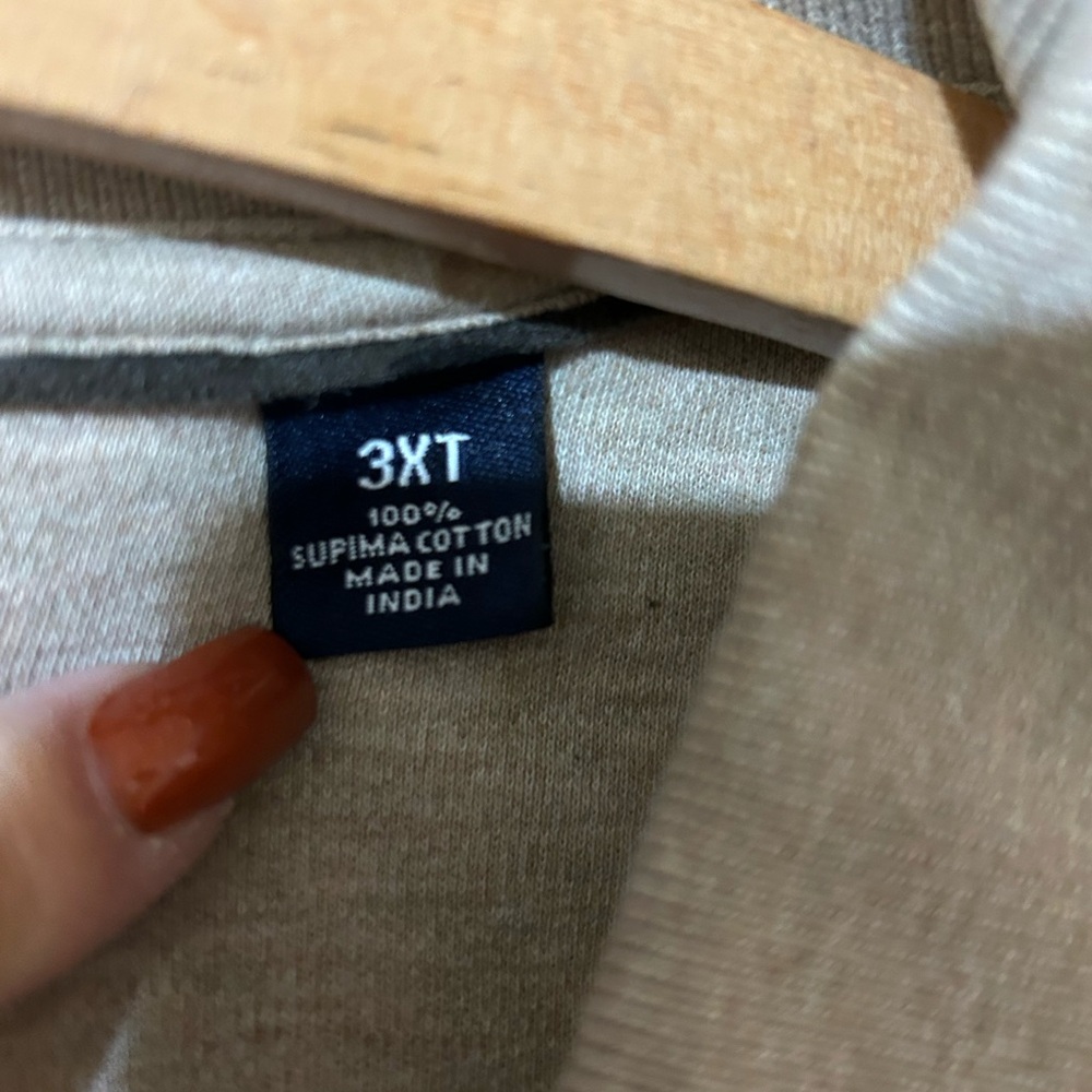 NWOT Men’s 3XLT Tan Heathered Short-sleeved Polo Shirt - Picture 4 of 5